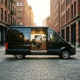 The Stallions mobile barbershop van